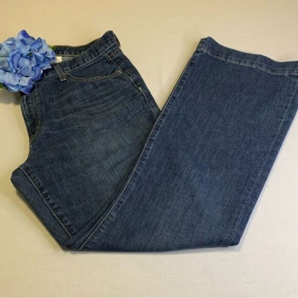 Gap Women's Medium Wash Straight Leg Long and Lean Pants Denim Jeans, Size 12